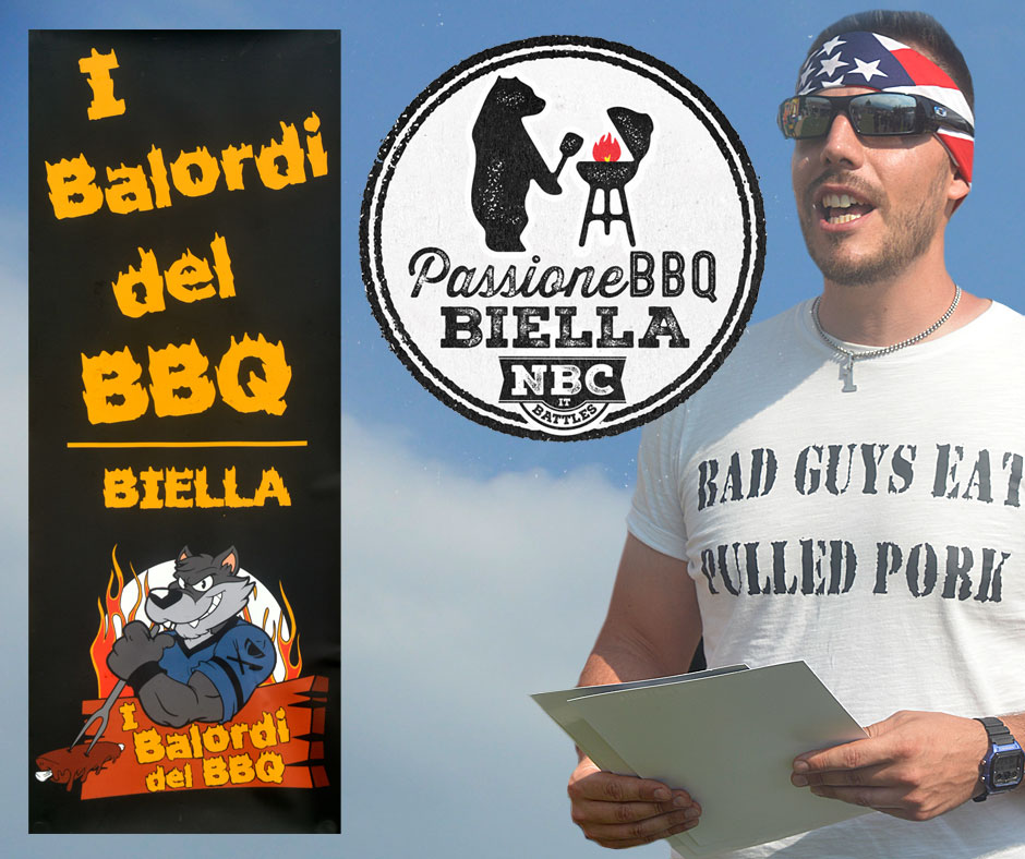 Simone Catalfamo uno dei rappresentanti del team I Balordi del BBQ, organizzatori dell'evento di Mongrando, Biella