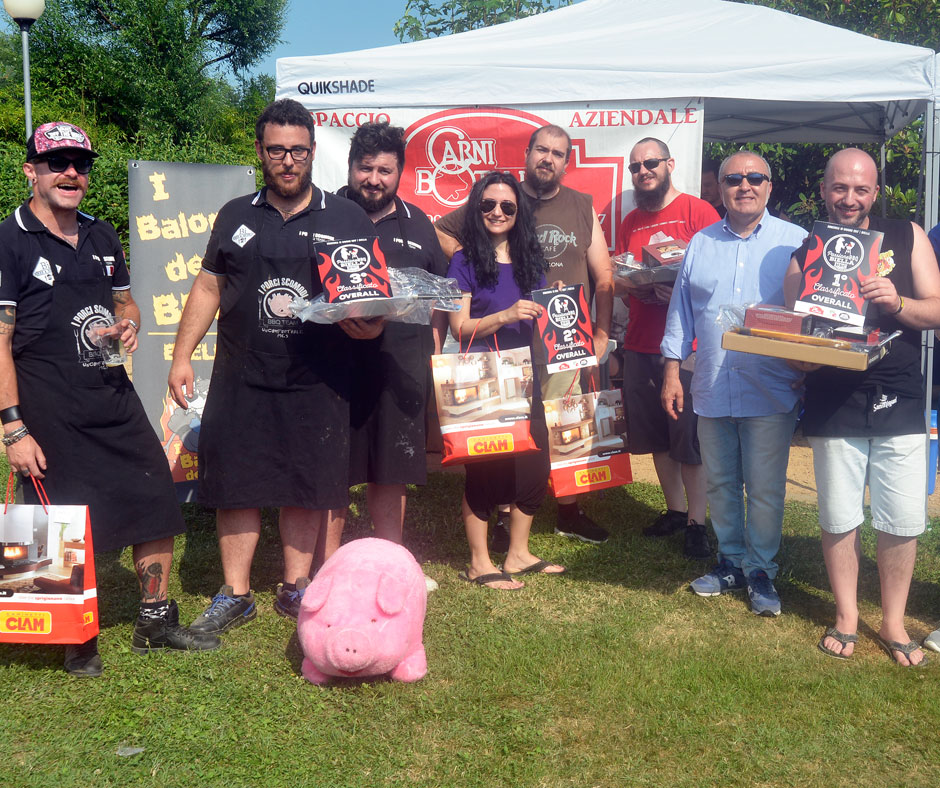 Overall: 1º posto: Hollywood Barbecue BBQ Team, 2º posto: BarbeQ BBQ Teame 3º posto: I Porci Scomodi BBQ Team