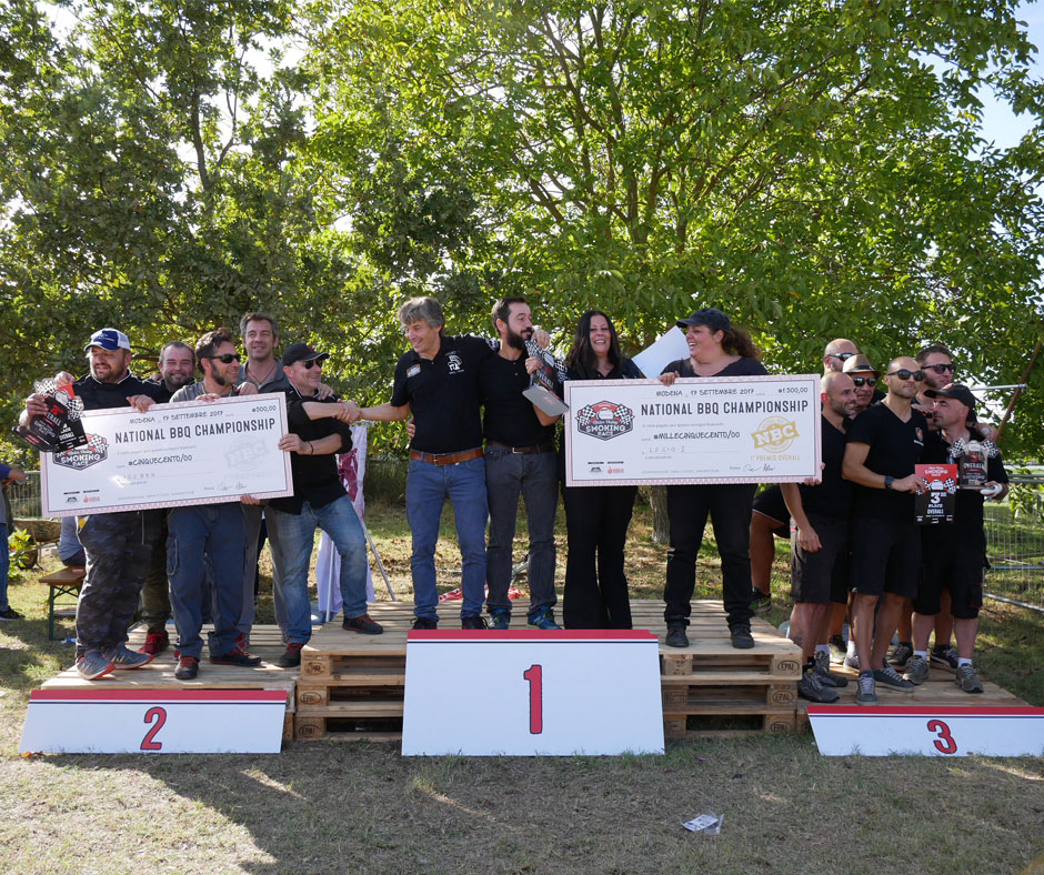 Overall: 1º posto Legio I, 2º posto IGC BBQ e 3º posto All You Can Smoke