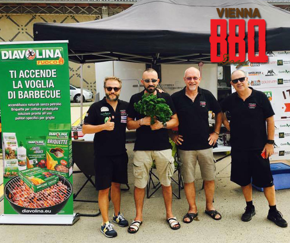 Italian Style BBQ Team: da sinistra - Alessandro Pavanello, Pietro Tebano, Lino De Cet e Andrea Martucci.